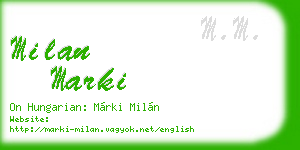milan marki business card