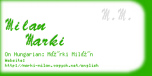 milan marki business card